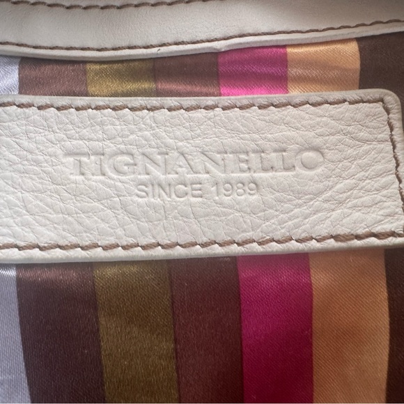 Tiganello Cream Leather Bag - Picture 9 of 10